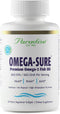 Paradise Herbs Omega-Sure, Omega-3 Concentrate, Premium Fish Oil, 60 Count Vegetarian Softgels