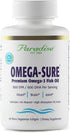 Paradise Herbs Omega-Sure, Omega-3 Concentrate, Premium Fish Oil, 60 Count Vegetarian Softgels