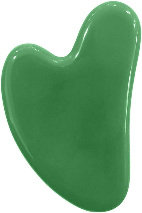 Large Gua Sha Heart Natural Jade Stone for Face, Lift, Decrease Puffiness and Tighten