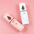 Portable Nano Facial Mister, Mini Facial Steamer with Mirror & 20ml Visual Water Tank (Pink)