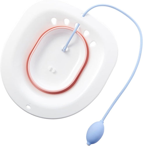 HAKIDZEL Portable Sitz Bath Basin with Anti-Spill Overflow Protection for Postpartum Care Perineal