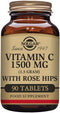Solgar Vitamin C 1500 mg with Rose Hips - 90 Tablets - Antioxidant & Immune Support - Non-GMO, Vegan