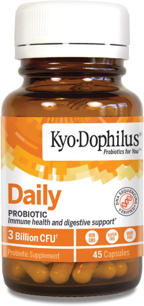 Kyo-Dophilus Daily Probiotic, 45 Capsules, Immune & Digestive Support (Packaging may vary)
