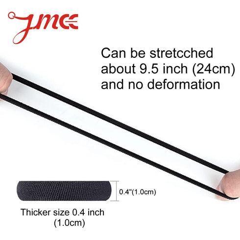 J-MEE Hair Ties for Thick Hair, 100PCS Seamless Cotton Ponytail Holders, Neutral Colors