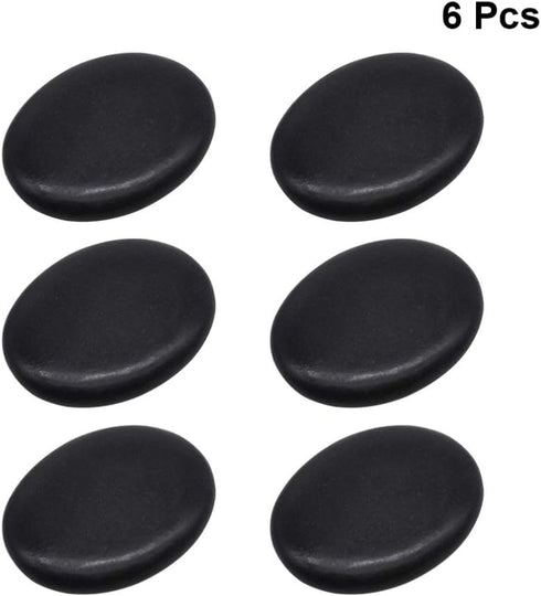Healifty 6Pcs Hot Stones Massage Stones, Natural Rocks for Body Relaxation Spa