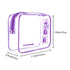 Lermende 2pcs Clear Toiletry Bag, TSA Approved Travel Bag, Quart Sized Makeup Cosmetic Bag (Purple, 3 Pack)