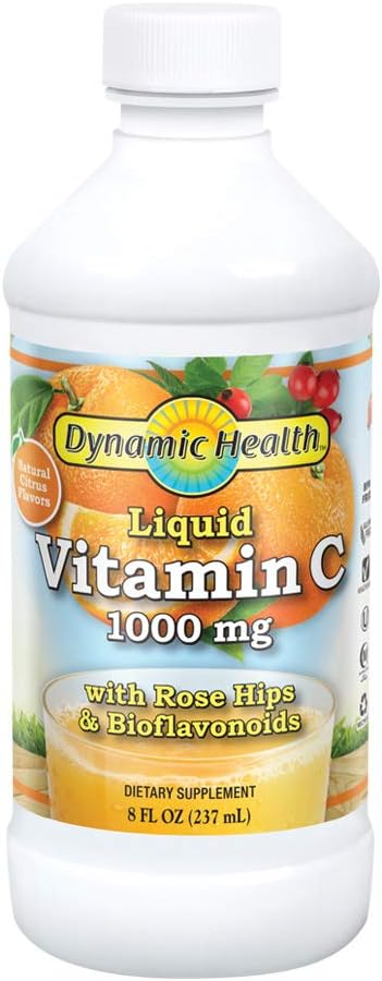 Dynamic Health Liquid Vitamin C Natural Citrus, 1000 Mg, 8 Ounce