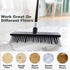 LandHope Heavy Duty Adjustable Long Handled Deck Broom, Hard Bristle Scrub Brush for Outdoor Garage