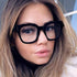 FEISEDY Retro Square Thick Big Frame Blue Light Blocking Reading Glasses, Anti Glare Reader B2523