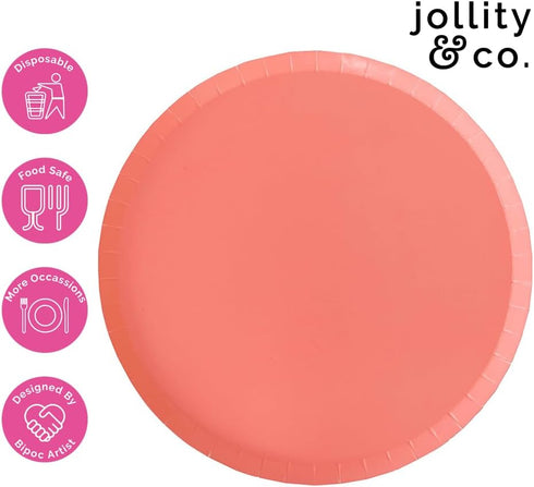 Jollity & Co Pack 8 Summer Shade Dinner Plates - Cerulean Azure Blue Paper Plates - of Cake Plates Disposable - Party