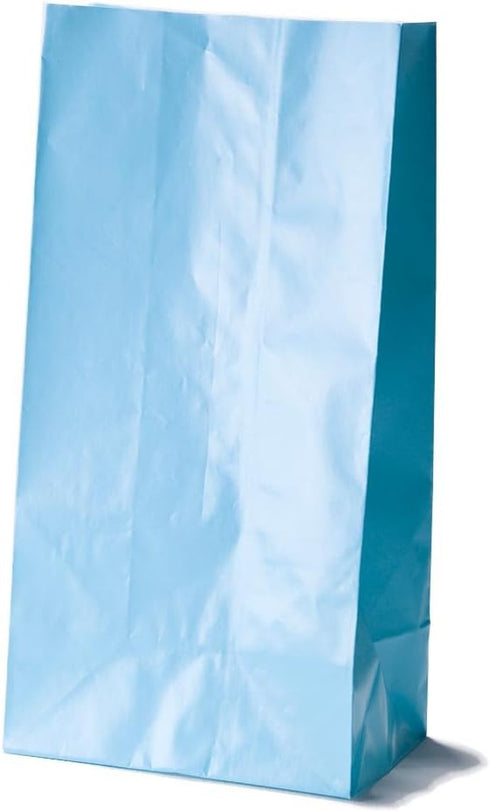 Paper Bags, Baby Blue, 12 Count (Pack of 1)