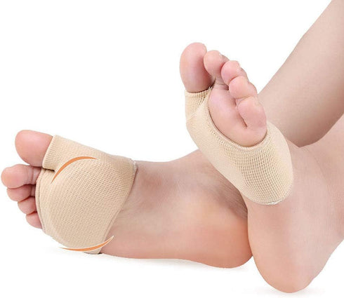 HiiBaby Ball of Foot Cushions, Fabric Forefoot Compression Socks for Metatarsal Pain Relief, Nude