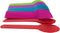 Disposable Mixed Color Heavy Wide Handle Plastic Spoons, 50Pc Frozen Yogurt Ice Cream Dessert Spoons
