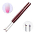 JERCLITY 5pcs Nail Gradient Brush Set with Red Wooden Handle, Nail Drawing Brush UV Gel Design Builder Painting Pen