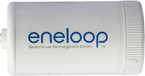 Eneloop Panasonic BQ-BS1E4SA D Size Battery Adapters - Use with Ni-MH Rechargeable AA Battery Cells, 4 Pack