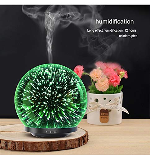 Serenity 200ml 3d Essential Oil Diffuser Arise Colorful LED light effect Glass Diffuser Cool Mist