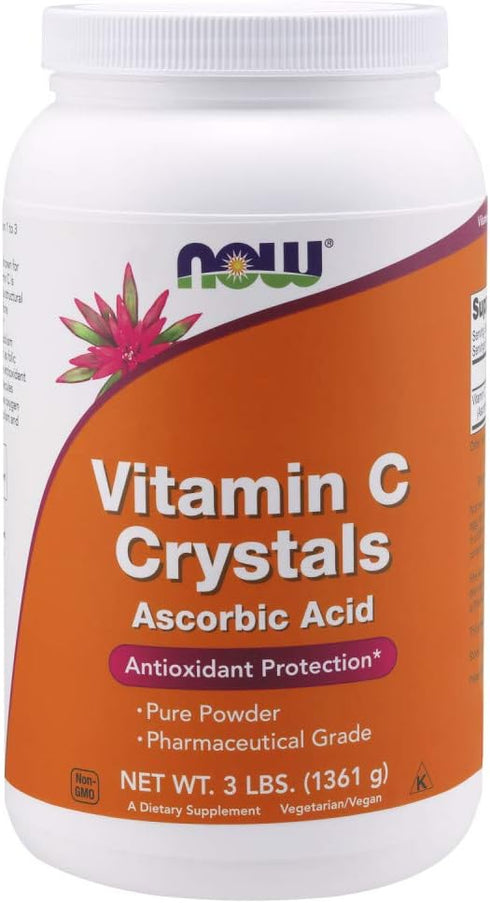 NOW Foods Vitamin C Crystals (Ascorbic Acid), Antioxidant Protection*, 3-Pound Supplements