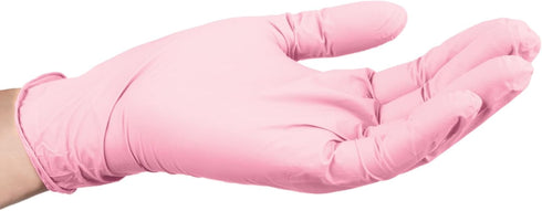 ForPro Professional Collection Disposable Nitrile Gloves, Chemical Resistant, Powder-Free, 100-Count (Pink, Large)