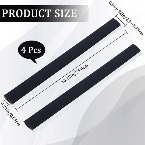 CRASPIRE 4Pcs Dustpan Rubber Edge Strips, Adhesive Replacement Lip for Small Dustpan, Home Accessories