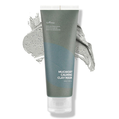IsNtree Mugwort Calming Clay Mask 100ml, Korean Skincare for Deep Pore Cleansing & Sebum Control