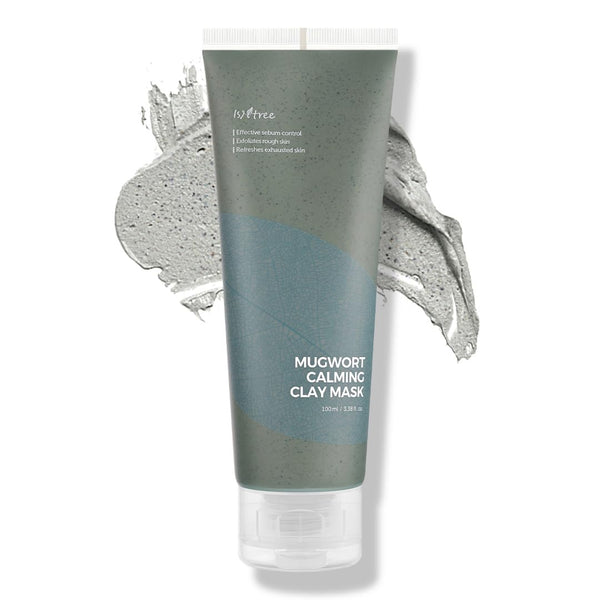 IsNtree Mugwort Calming Clay Mask 100ml, Korean Skincare for Deep Pore Cleansing & Sebum Control