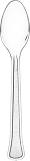 Clear Heavy Weight Plastic Spoons, 20 Count - Premium Disposable Cutlery for Home Use and All Occasions
