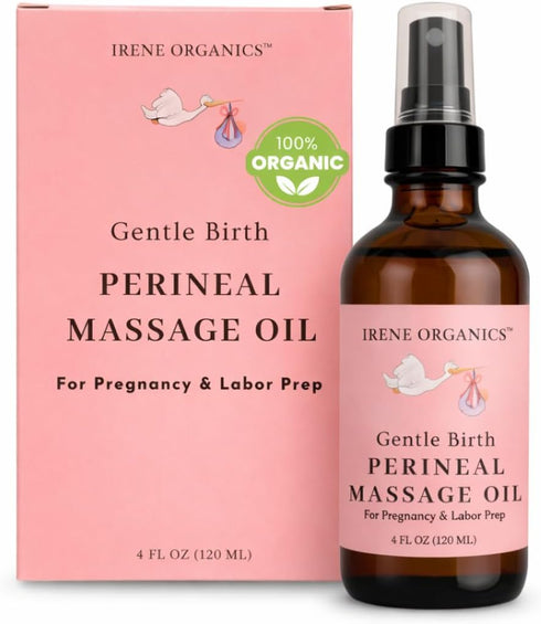 Organic Perineal Massage Oil Spray by Irene Organics for Pregnancy and Postpartum