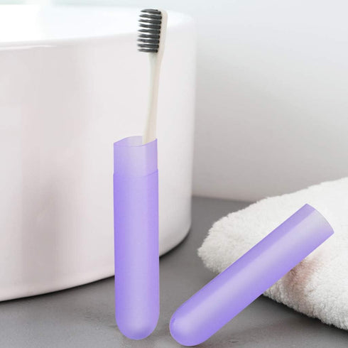 48PCS Portable Plastic Toothbrush Cases in Six Colors, Dust-proof Holder for Daily and Travel Use