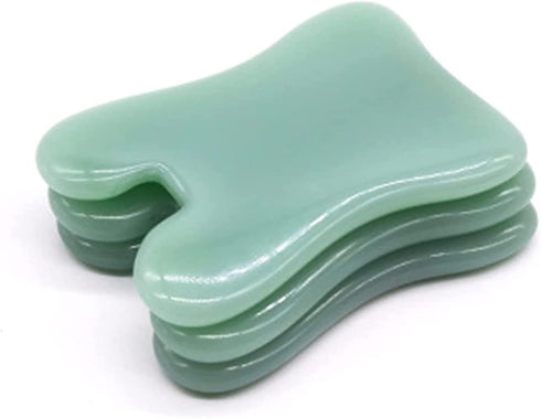 MESKEL Set 4) Gua sha Scraper Board Natural Jade Guasha Stone Board Facial Eye Guasha Plate Jade Face Massager Scraper