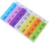 Psivika 2 Pack 28 7 Weekly Pill case Colorful Pill Organizer Medicine Storage compartments Day Pill Box Case