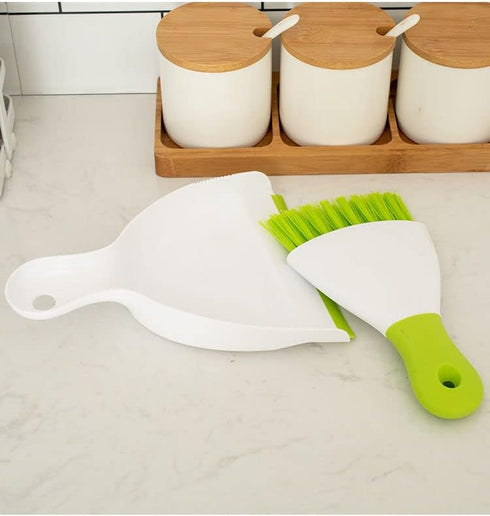 Dustpan Broom Brush Set - Small Broom and Dustpan for Home Cleaning, Mini Dustpan and Brush for Sofa, Desk