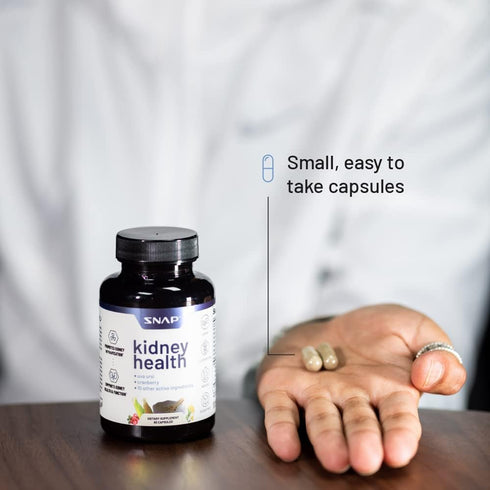 Snap Supplements Kidney Health Support, Natural Kidney Cleanse Detox & Repair Formula (60 Capsules)