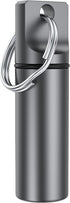 Small Pocket Pill Box Keychain, Aluminium Alloy Portable Mini Pill Organizer Case