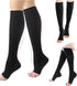 hougna 4 Hose(YS001-155-BK,S-M) Durable Pairs Compression Socks Prevent Varicose Veins Toeless Support