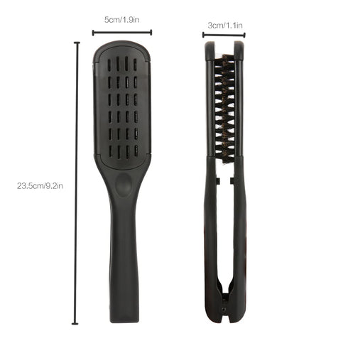 MEN'S GROOMING BARBER PRO Boar Bristle Hair Brush, Double Sided Oblong Brush for Dry Straight Hair, Unisex