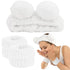 AHONEY Spa Bear Ears Headband Set, Cute Makeup & Skincare Wristbands for Washing Face, Elastic Hair Band (White)