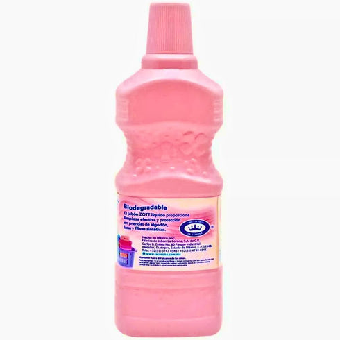 ZOTE Zote Pink Liquid Laundry Detergent Soap, 33.81 fl oz/1 liter