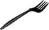 1,000 Medium Weight Plastic Disposable Forks Bulk, Black Cutlery for Parties