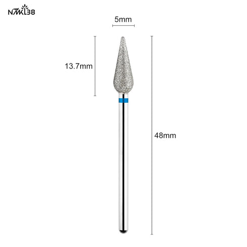 NMKL38 Diamond Nail Drill Bit for Manicure and Pedicure, Cuticle Cleaner Tools