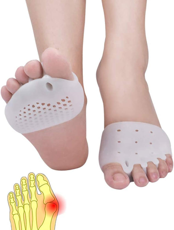 Metatarsal Pads for Women & Men - 4Pcs Gel Toe Separators, Ball of Foot Cushions for Pain Relief