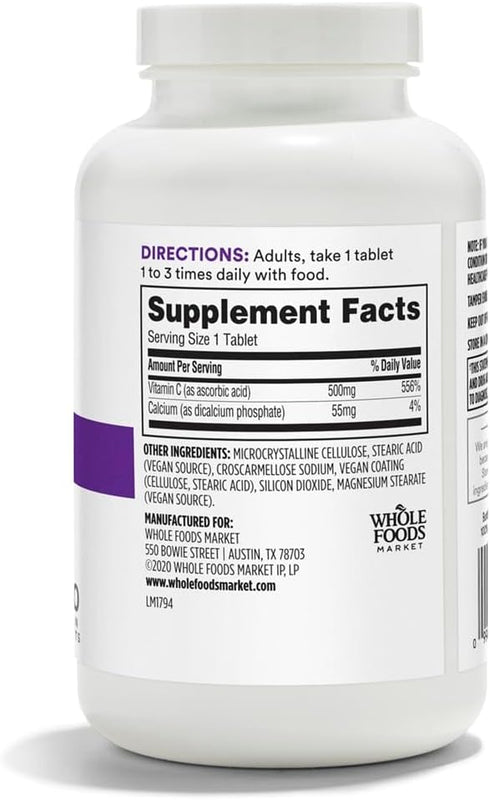 365 by Whole Foods Market, Vitamin C 500Mg, 250 Tablets