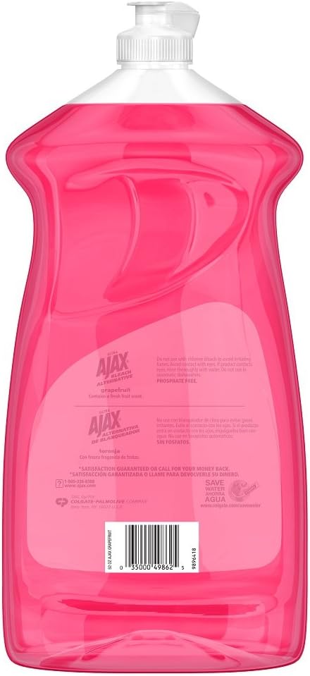 Ajax Bleach Alternative Grapefruit Dish Liquid, 52 fl oz, 1 Count