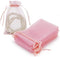 HRX Package 100pcs Blush Pink Organza Gift Bags, 4 x 6 inch Drawstring Jewelry Pouches for Party, Wedding, Baby Shower