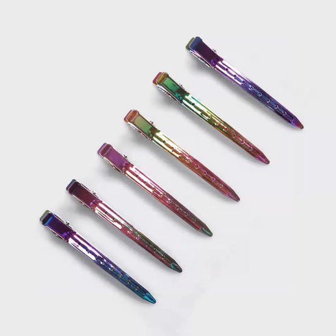 Kitsch Professional Alligator Clips for Hair Styling, 3.5" Aluminum Hair Sectioning Clips, Rust-Free, 6 Pcs
