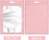 100 Pieces Resealable Mylar Bags with Zipper and Clear Window Smell Proof Bags Packaging Bags Foil Pouch Zip Bags for Food Self Sealing Storage Supplies (Pink, 3.14x5.11 inches)