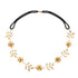Yalice Gold Leaf Flower Head Chain Hair Headband, Elegant Wedding Hair Accessories for Women (Gold-2)