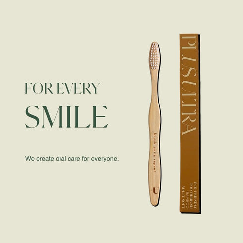 Plus Ultra Bamboo Toothbrush - BPA Free Soft Bristles for Adults - Dentist-Approved All-Natural with Brush Smile Repeat