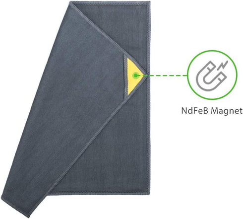 loukin 4 Pack Magnetic Whiteboard Cleaning Cloth, Reusable & Washable Dry Erase Cleaning Cloth for Classroom, Gray
