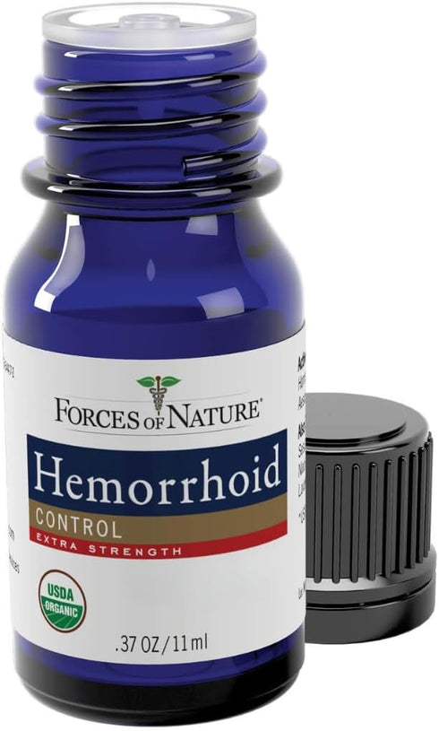 Forces of Nature Hemorrhoid Treatment, Extra Strength 0.37 Fl Oz - Organic Homeopathic Medicine for Pain, Itching,