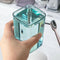 Namzi Blue Translucent Square Mouthwash Cups 2 Pcs,2.16 * 2.16 * 3.85inch,Reusable,Simple Design